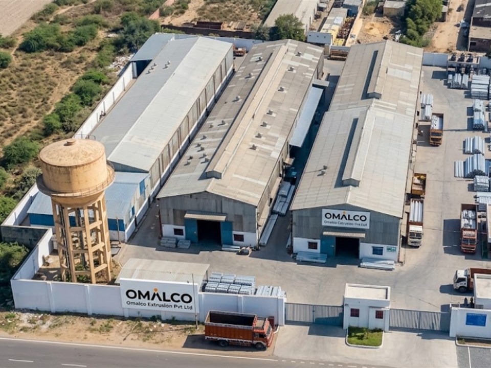 Aerial view of the Omalco manufacturing facility in Rajasthan